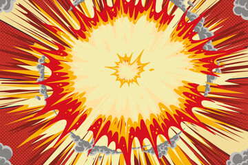 Vibrant explosive comic art effects