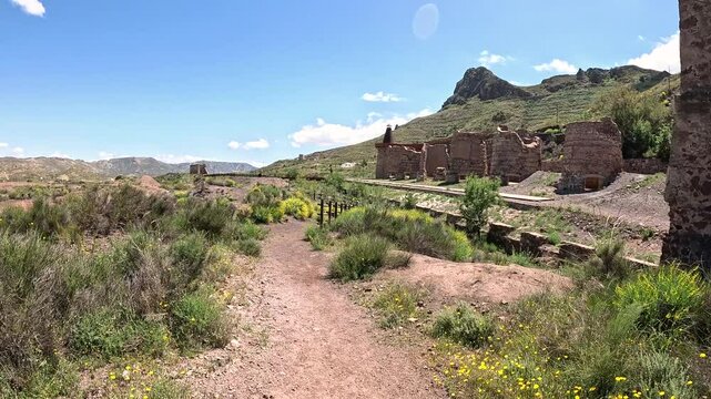 old calcination kilns in Lucainena de las Torres, province of Almeria, Andalusia, Spain