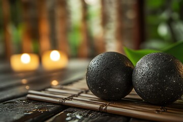 Relaxing Day Spa: Herbal Compress Balls on Bamboo with Candlelight Treatments