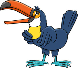 cartoon toucan bird wild animal character laughing