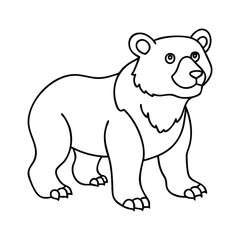 Fototapeta premium vector illustration of a bear