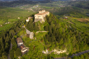 Fototapeta premium Castello di Montebello, Montebello di Torriana, Rimini, Italy