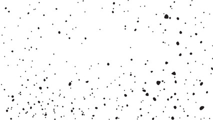 Grunge ink splash dots grained texture on white background. Ink splashes seamless pattern. Black and white spray texture.

