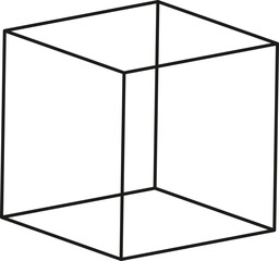 Rounded geometric block featuring a central hollow and layered outlines illustrating three-dimensional form.