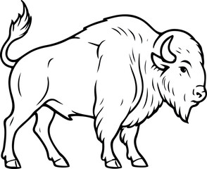 Black and white vector cartoon illustration of a wild elephant silhouette