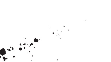 Grunge ink splash dots grained texture on white background. Ink splashes seamless pattern. Black and white spray texture.
