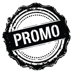 Promo grunge rubber stamp on white background, vector illustration