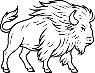 Black and white horse head silhouette vector illustration for tribal tattoo design or wild animal logo