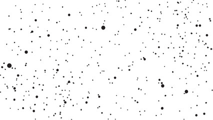 Grunge ink splash dots grained texture on white background. Ink splashes seamless pattern. Black and white spray texture.
