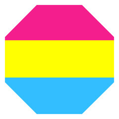 Pansexual octagon stripe flat
