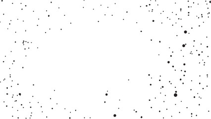 Grunge ink splash dots grained texture on white background. Ink splashes seamless pattern. Black and white spray texture.

