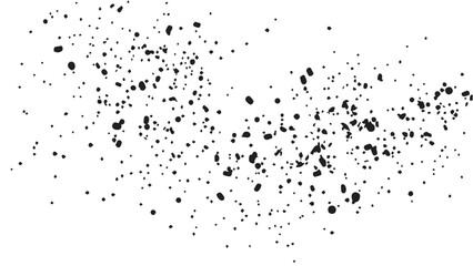 Grunge ink splash dots grained texture on white background. Ink splashes seamless pattern. Black and white spray texture.


