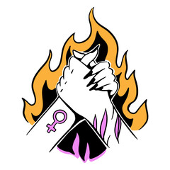 Women together illustration