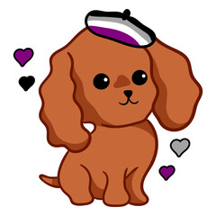 Fototapeta premium Dog asexual flag
