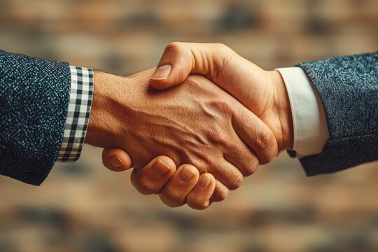 Global business partnership forged through handshake between two professionals in collaboration - Powered by Adobe