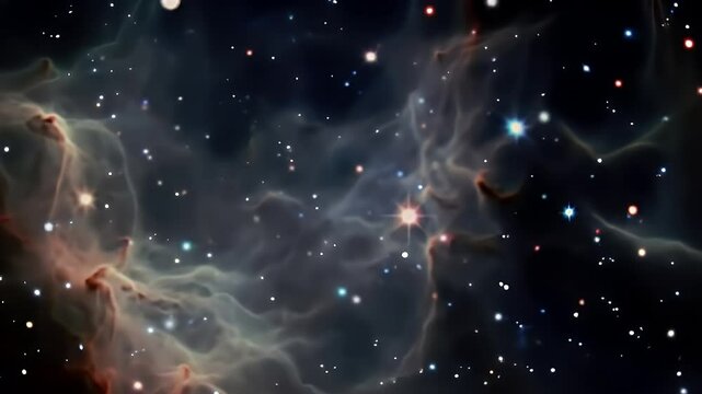A beautiful nebula shines with stars and cosmic dust.