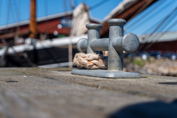 Harbor Cleat and Rope Detail