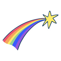 Pride rainbow star