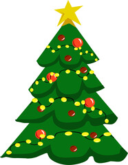  Choinki świąteczne – ilustracja wektorowa na Boże Narodzenie