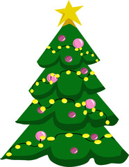  Choinki świąteczne – ilustracja wektorowa na Boże Narodzenie © Laura