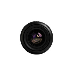 Camera lens with metallic ring and glass layers for professional image capture