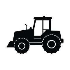 Naklejka premium Road Construction Motor Grader Machine silhouette vector art illustration