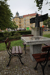 Szachownica widok na starą kamienicę w centrum Szczecina © MR. Stanek