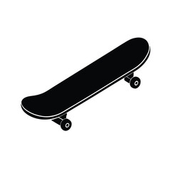 Electric Skateboard Vehicle silhouette vector art illustration