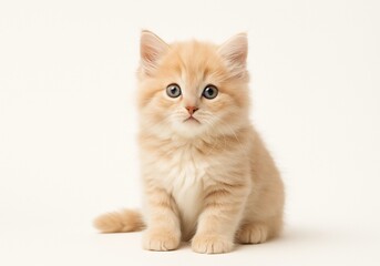 kitten on white background