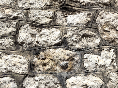 Fototapeta Old red brick wall, mur ściana z czerwonej cegły, kamienna 