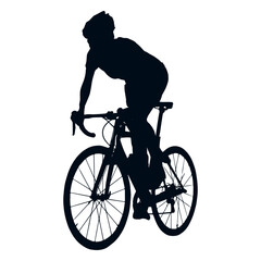 Cyclist spriting silhouette
