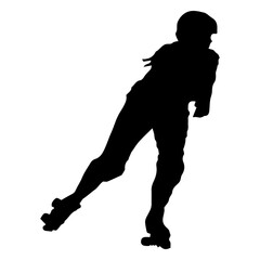 Roller skating silhouette