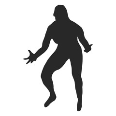 Volleyball setting position silhouette
