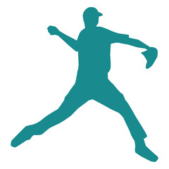 Player ballplayer baseball player glove cap silhouette