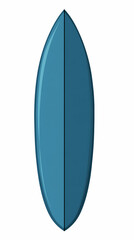 Simple Surfboard Clipart Graphic Side View Illustration for Summer Fun Beach Vibes and Coastal Design Projects
