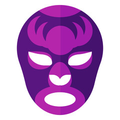 Luchador circle stripe mask flat