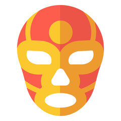 Mask luchador circle flat