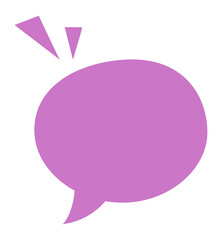 Speech bubble icon for comic book. Message box illustration. Speak balloon sign. Blank dialog frame