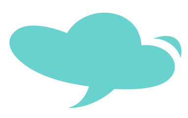 Speech bubble icon for comic book. Message box illustration. Speak balloon sign. Blank dialog frame