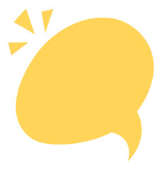 Speech bubble icon for comic book. Message box illustration. Speak balloon sign. Blank dialog frame