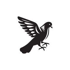 **"Common Rock Pigeon Vector Silhouette: Urban Bird Design Featuring Compact Body, Rounded Head, and Perched Pose in Clean, Minimalist Style for Crafts and Digital Art Projects"**
