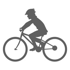 Child cyclist silhouette