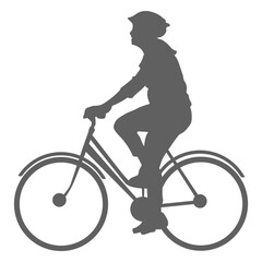 Male cyclist silhouette