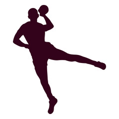 Girl handball silhouette