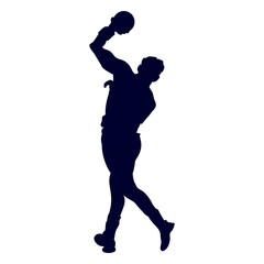 Guy handball silhouette