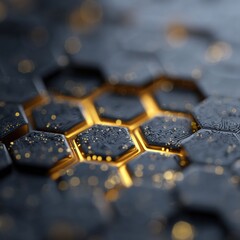 Abstract honeycomb technology pattern