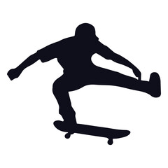 Silhouette man skating