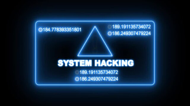 Concept of computer security, warning, hacking computer tech, System hack security breach computer system hacking warning message hacked alert blackmailing, virus, countdown until deletion concept 4K