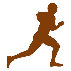 Runner baseball silhouette