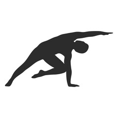 Yoga pose stretch silhouette